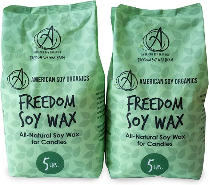 American Soy Organics - 100% Midwest Soy Container Wax Beads for Candle  Making (5 Pound Bag)